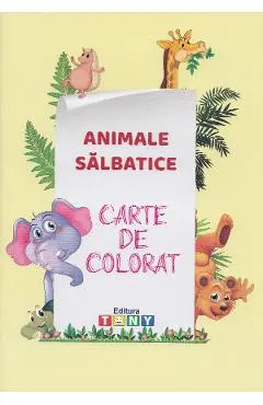 Animale salbatice. Carte de colorat
