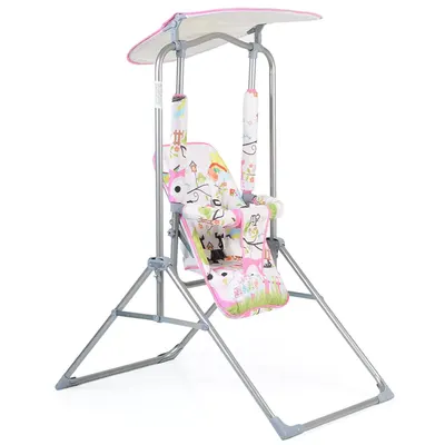 Leagan de gradina cu parasolar Moni Funny roz