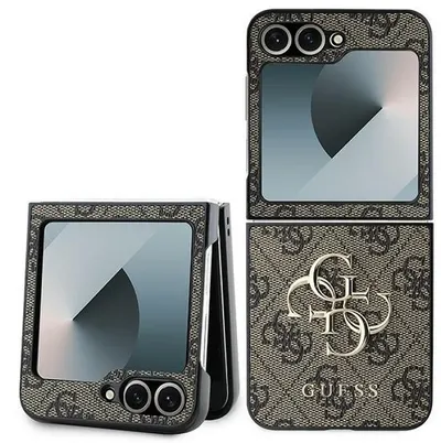 Husă Guess - Metal Logo, Galaxy Z Flip 6, maro
