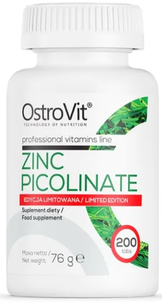 Zinc Picolinate Limited Edition, 15 mg, 200 tablete, OstroVit