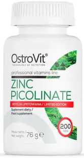 Zinc Picolinate Limited Edition, 15 mg, 200 tablete, OstroVit