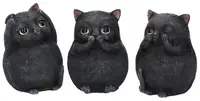 Set de statuete Nemesis Now Adult: Humor - Three Wise Fat Cats, 8 cm