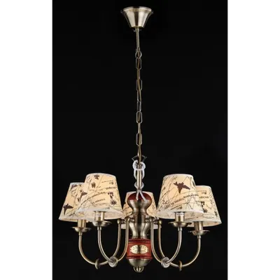 Candelabru Cruise,5 becuri dulie E14, 230V,D.39 cm, H.57 cm,Bronz