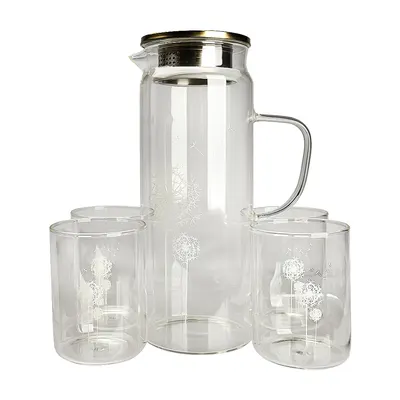 Set carafa cu 4 pahare DANDELION