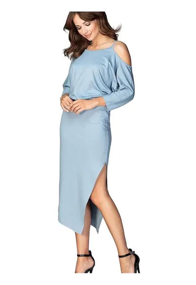 Rochie de seara - Viscoza/Poliester - Albastru