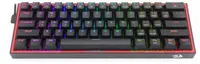 Tastatură mecanică Redragon - K617 Fizz, Red Linear, RGB, 60%, negru