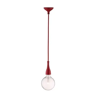 Pendul Minimal, 1 bec, dulie E27, D:120mm, H:350/2000mm, Rosu