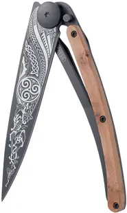Cuțit de buzunar Deejo Juniper Wood - Celtic, 37 g