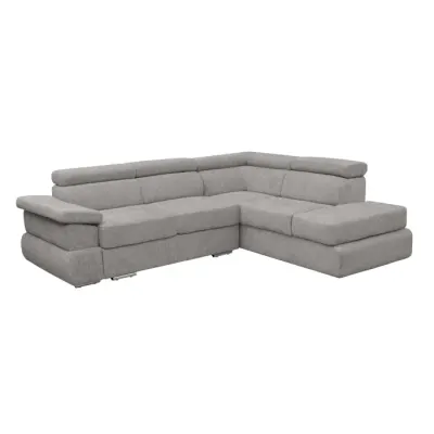 Coltar extensibil TIVOLI 2S3, cu arcuri si lada depozitare, colt dreapta, bej inchis, 285x225x90 cm
