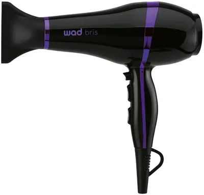 Uscător de păr WAD - BRIS, 2100W, 3 viteze, negru/mov