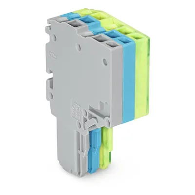 2-conductor female connector; 1.5 mm²; 3-pole; 1,50 mm²; gray, blue, green-yellow