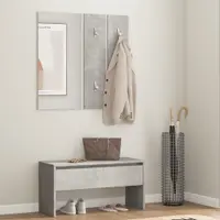 Gossi set de mobilier pentru hol, gri beton, lemn prelucrat