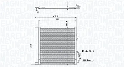 Radiator AC condensator cu uscator potrivit SMART CITY-COUPE, FORTWO 0.6 0.8D 07.98-01.07