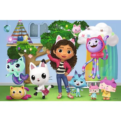 Puzzle 100 piese - Gabby's Dollhouse - Prietenii lui Gabby