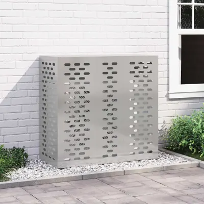 vidaXL Husă pentru aer condiționat Argintiu 110 x 50 x 105 cm