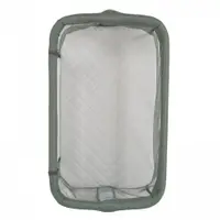 Patut Co-Sleeper Cangaroo Aura Green 88x56 cm cu laterala culisanta, saltea cu baza ferma si husa detasabila, functie anti reflux, 7 nivele de reglare a inaltimii, 4 roti cu frana,recomandat de la nastere pana la 9 kg