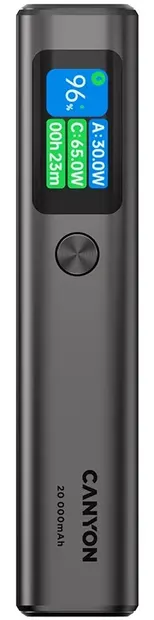 Baterie portabilă Canyon - OnPower 230, 20000 mAh, Dark Grey