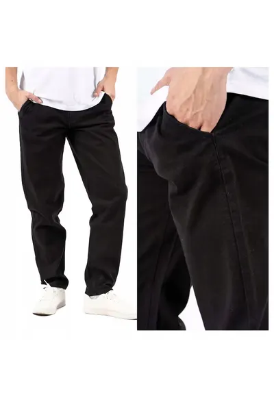 Blugi Gerry loose fit cu talie medie - Loose Fit - Talie Medie - 98% Bumbac - 2% Elastan - Negru
