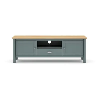 Comodă TV verde prăfuit din lemn de pin 158x53x40 cm Misti – Marckeric