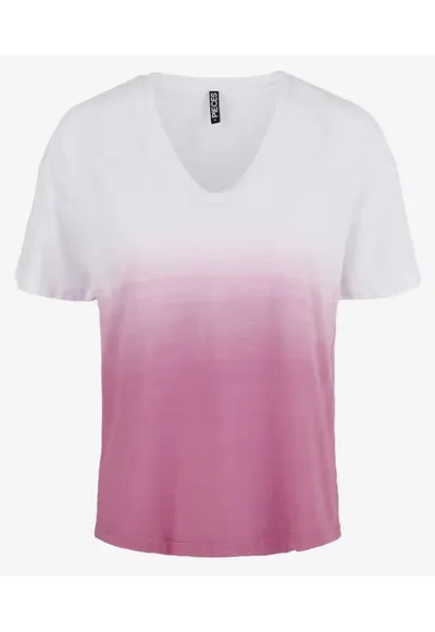 Tricou tie-dye cu decolteu in V Abba