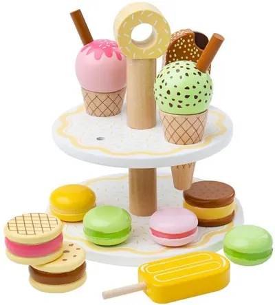 Det de joaca din lemn Bigjigs - Set cu delicatese