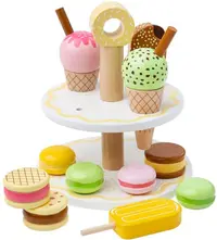 Det de joaca din lemn Bigjigs - Set cu delicatese