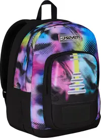 Ghiozdan școlar Seven Freethink - Write Down, Fluo, 34 l