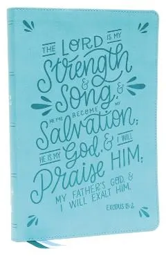 Nkjv, Thinline Bible, Verse Art Cover Collection, Leathersoft, Teal, Red Letter, Comfort Print: Holy Bible, New King James Version
