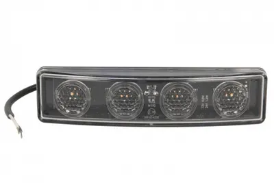 Lumina delimitare stanga dreapta, forma: dreptunghiular, portocaliu, 4 LED, inaltime 43mm; latime 180mm lungime cablu 220mm, 12 24V (IP66 IP68) potrivit SCANIA 4, G I, P I, R I, T 05.95-05.19
