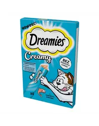DREAMIES Creamy Snack Salmon recompensa cu somon, pisica 4x10g