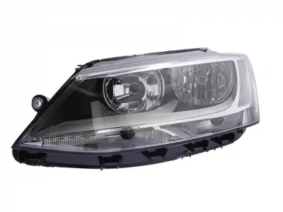 Far fata Stanga (H7, electric, cu motor, culoare insert: negru, culoare semnalizator: transparent) potrivit VW JETTA IV