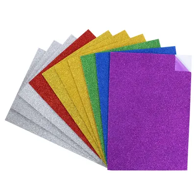 Set 10 coli autoadezive din spumă glitter