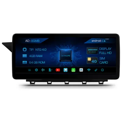 Navigatie Mercedes Benz GLK X204 (2008-2012), NTG 4.0, Android, MB-Octacore, 4GB RAM + 64GB ROM, 12.3 Inch - AD-BGMB1200440+AD-BGRKITMB006