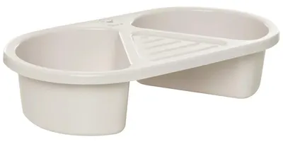 Cadă de spălat pentru bebeluși cu 2 compartimente Bebe-Jou - Top and Tail, Miel Mic