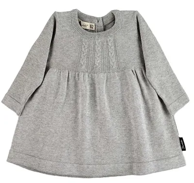 Rochie tricotata pentru copii Sterntaler - 86 cm, 18-24 luni, gri