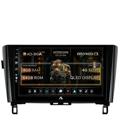 Navigatie Nissan Qashqai X-Trail (2013+), Android, A-Octacore 4GB RAM + 64GB ROM, 10.1 Inch - AD-BGA10004+AD-BGRKIT162