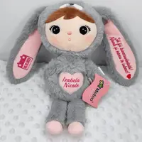 Papusa personalizata Iepuras Pufos Gri (mini)