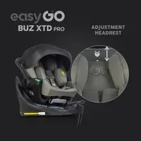 Set scoica auto reclinabila si baza isofix rotativa EasyGo Buz XTD Pro Greener i-Size, omologat R129, pentru copii de 40-87 cm