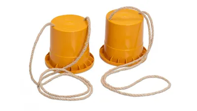 Picioroange colorate galbene cu sfoară, 12 x ø13 cm