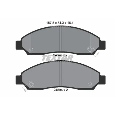 Set placute frana, frana disc TEXTAR 2437001