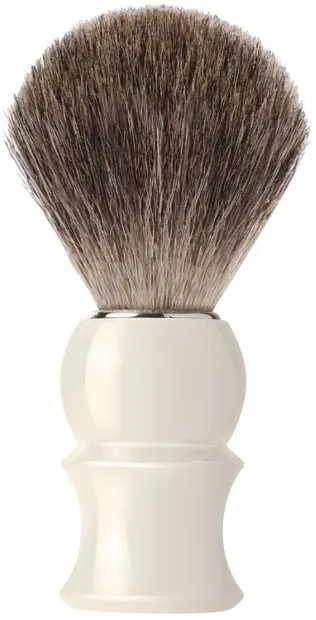 Mondial 1908 Perie de bărbierit cu păr din Grey Badger, mâner de fildeș