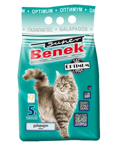 BENEK Super Optimum Galapagos nisip pentru litiera 5 L