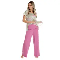 Set 3 piese AP2526 roz quartz/vernil floral, Andana | marimea L
