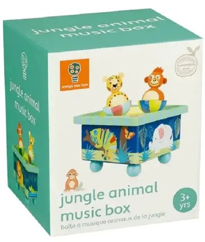 Cutie muzicală din lemn Orange Tree Toys - Animale dansatoare