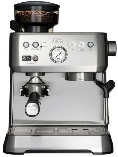 Aparat de cafea Solis - Grind & Infuse Perfetta,98036,16 bar, 2.6 l, argintiu