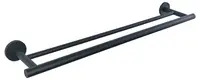 Suport dublu pentru prosoape Inter Ceramic - Lusso, 60 cm, Black Matt