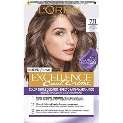 Vopsea de păr, L'Oréal Paris, Color Excellence Cool Creme, blond cenușiu intens