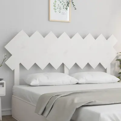 vidaXL Tăblie de pat, alb, 159,5x3x80,5 cm, lemn masiv de pin