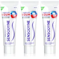Sensodyne Sensitivity & Gum Whitening pasta de dinti pentru albire pentru a proteja dintii si gingiile 3x75 ml