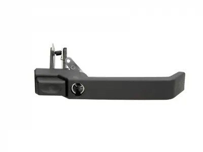 Maner usa Fata Dreapta exterior, cu locas incuietoare, negru potrivit LAND ROVER DEFENDER 2.2D-3.9 1990-2016